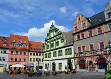 Altstadt, Weimar | © Gettyimages.com/ivanadb Blick auf einige Gebaeude der Weimarer Altstadt | © Gettyimages.com/ivanadb