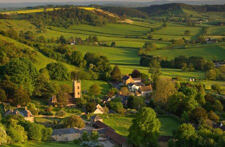 Somerset, Cornwall | © Gettyimages.com/David Crosble Ausblick auf die grüne Landschaft von Somerset | © Gettyimages.com/David Crosble