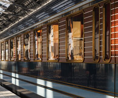 La Dolce Vita Orient Express Ansicht vom Zug im Bahnhof | © Orient Express SAS La Dolce Vita Orient Express Zug im Bahnhof | © Orient Express SAS