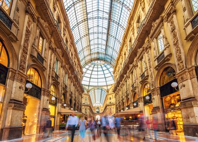 Aufnahme der berühmten Galleria Vittorio Emanuele II in Mailand | © Gettyimages.com/Mlenny