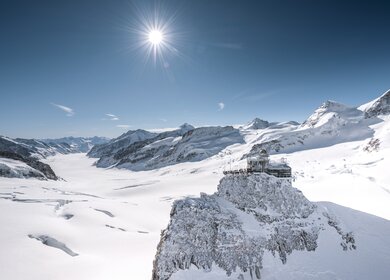 Blick auf die Jungfraujoch Sphinx in der Schweiz im Winter | © Jungfraubahnen AG  