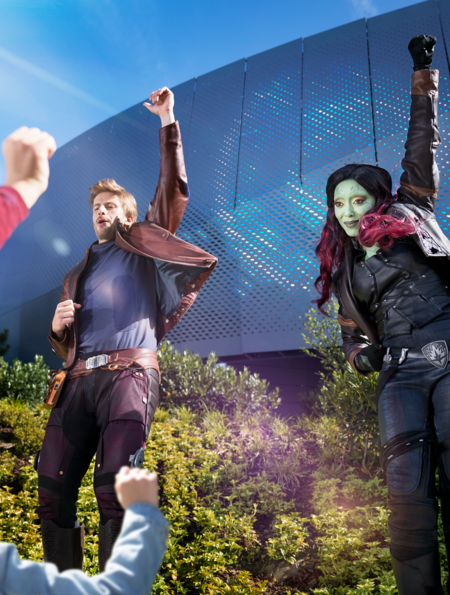 Walt Disney Studios® Park Marvel Avengers Campus Guardians of the Galaxy: Dance Challenge mit Gamorra und Star Lord | © 2024 MARVEL.