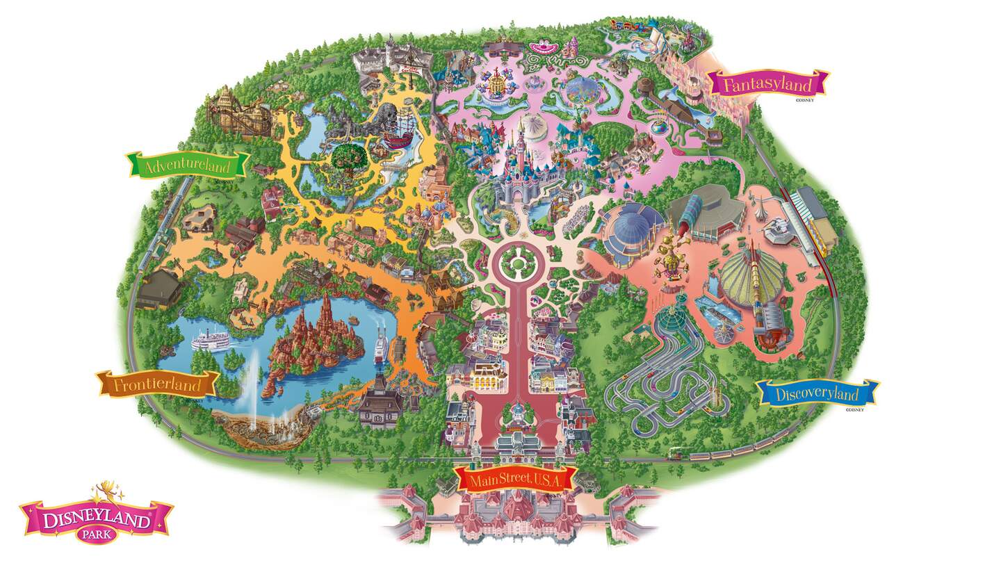 Parkplan von Disneyland® Park | © Disney